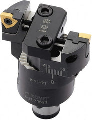 Komet - 100mm Body Diam, Manual Twin Cutter Boring Head - 139mm to 215mm Bore Diam - Exact Tooling