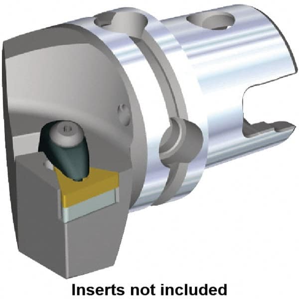 Kennametal - Right Hand Cut, Size KM40, TN.. Insert Compatiblity, Modular Turning & Profiling Cutting Unit Head - 27mm Ctr to Cutting Edge, 45mm Head Length, Through Coolant, Series Kenclamp - Exact Tooling