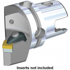 Kennametal - Right Hand Cut, Size KM40, SN.. Insert Compatiblity, Modular Turning & Profiling Cutting Unit Head - 19mm Ctr to Cutting Edge, 53.3mm Head Length, Through Coolant, Series Kenclamp - Exact Tooling