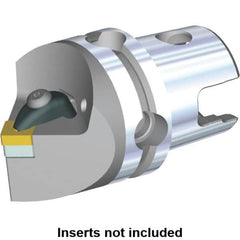 Kennametal - Neutral Cut, Size KM40, SN.. Insert Compatiblity, Modular Turning & Profiling Cutting Unit Head - 45mm Head Length, Through Coolant, Series Kenclamp - Exact Tooling