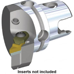 Kennametal - VBMR.. Insert, 40mm Head Length, Modular Grooving Cutting Unit Head - Left Hand Cut, System Size KM40, Through Coolant, Series Top Notch - Exact Tooling
