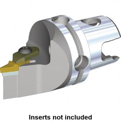 Kennametal - V.GR.. Insert, 45mm Head Length, Modular Grooving Cutting Unit Head - Left Hand Cut, System Size KM40, Through Coolant, Series Top Notch - Exact Tooling