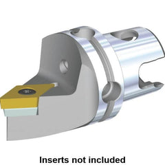 Kennametal - Neutral Cut, Size KM40, DC.. Insert Compatiblity, Modular Turning & Profiling Cutting Unit Head - 45mm Head Length, Through Coolant, Series S-Clamping - Exact Tooling