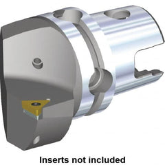 Kennametal - Left Hand Cut, Size KM40, TC.. Insert Compatiblity, Internal or External Modular Turning & Profiling Cutting Unit Head - 27mm Ctr to Cutting Edge, 40mm Head Length, Through Coolant, Series S-Clamping - Exact Tooling