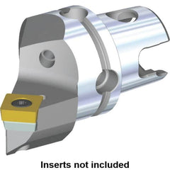 Kennametal - Left Hand Cut, Size KM40, SC.. Insert Compatiblity, Internal or External Modular Turning & Profiling Cutting Unit Head - 27mm Ctr to Cutting Edge, 48.3mm Head Length, Through Coolant, Series S-Clamping - Exact Tooling