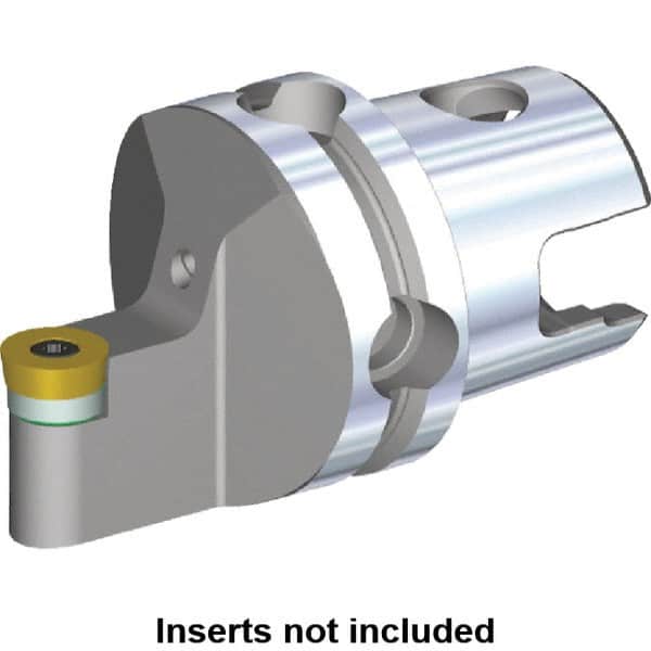 Kennametal - Neutral Cut, Size KM40, RC.. Insert Compatiblity, Modular Turning & Profiling Cutting Unit Head - 4mm Ctr to Cutting Edge, 40mm Head Length, Through Coolant, Series S-Clamping - Exact Tooling