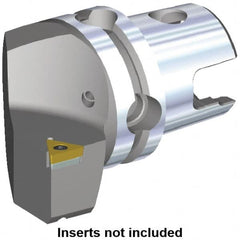 Kennametal - Right Hand Cut, Size KM40, TC.. Insert Compatiblity, Modular Turning & Profiling Cutting Unit Head - 27mm Ctr to Cutting Edge, 40mm Head Length, Through Coolant, Series S-Clamping - Exact Tooling