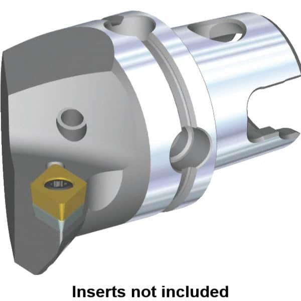 Kennametal - Right Hand Cut, Size KM40, DC.. Insert Compatiblity, Internal or External Modular Turning & Profiling Cutting Unit Head - 27mm Ctr to Cutting Edge, 40mm Head Length, Through Coolant, Series S-Clamping - Exact Tooling
