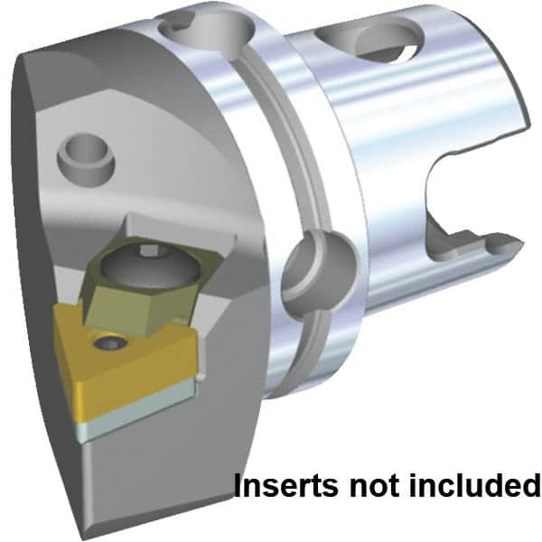Kennametal - Left Hand Cut, Size KM40, TN.. Insert Compatiblity, Modular Turning & Profiling Cutting Unit Head - 27mm Ctr to Cutting Edge, 40mm Head Length, Through Coolant, Series S-Clamping - Exact Tooling