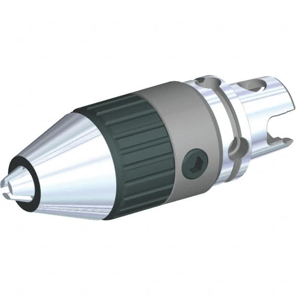 Kennametal - 1 to 13mm Capacity, Integral Shank Drill Chuck - Keyed, Modular Connection, 43mm Sleeve Diam, 91.9mm Open Length - Exact Tooling