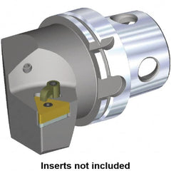 Kennametal - Left Hand Cut, Size KM4X100, TN.. Insert Compatiblity, Modular Turning & Profiling Cutting Unit Head - 63mm Ctr to Cutting Edge, 100mm Head Length, Through Coolant - Exact Tooling