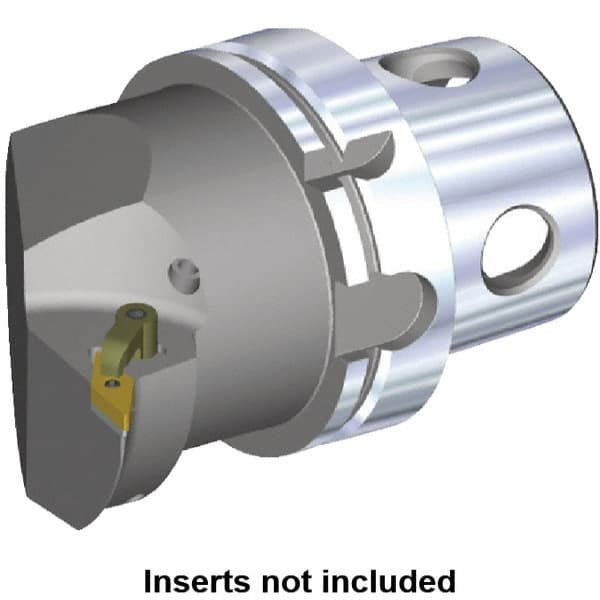 Kennametal - Left Hand Cut, Size KM4X100, VN.. Insert Compatiblity, Internal or External Modular Turning & Profiling Cutting Unit Head - 63mm Ctr to Cutting Edge, 100mm Head Length, Through Coolant - Exact Tooling