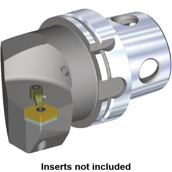 Kennametal - Right Hand Cut, Size KM4X100, CN.. Insert Compatiblity, Internal or External Modular Turning & Profiling Cutting Unit Head - 63mm Ctr to Cutting Edge, 100mm Head Length, Through Coolant - Exact Tooling