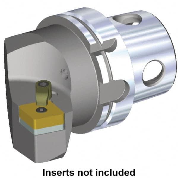 Kennametal - Right Hand Cut, Size KM4X100, CN.. Insert Compatiblity, Modular Turning & Profiling Cutting Unit Head - 58mm Ctr to Cutting Edge, 100mm Head Length, Through Coolant - Exact Tooling