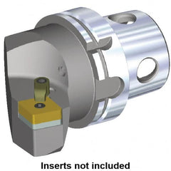 Kennametal - Left Hand Cut, Size KM4X100, CN.. Insert Compatiblity, Modular Turning & Profiling Cutting Unit Head - 58mm Ctr to Cutting Edge, 100mm Head Length, Through Coolant - Exact Tooling