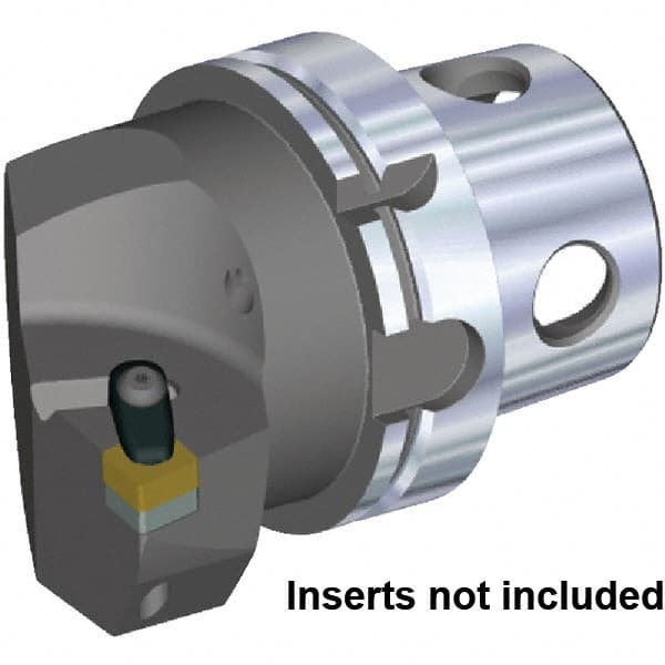 Kennametal - Right Hand Cut, Size KM4X100, CN.. Insert Compatiblity, Internal or External Modular Turning & Profiling Cutting Unit Head - 63mm Ctr to Cutting Edge, 100mm Head Length, Through Coolant - Exact Tooling