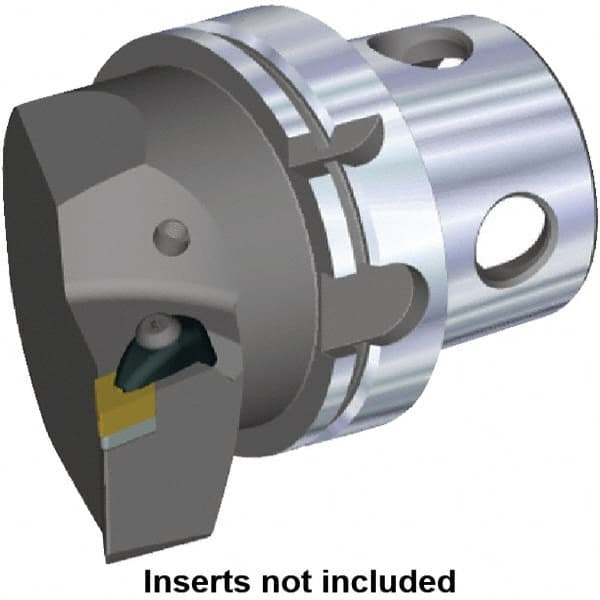 Kennametal - Left Hand Cut, Size KM4X100, DN.. Insert Compatiblity, Modular Turning & Profiling Cutting Unit Head - 63mm Ctr to Cutting Edge, 100mm Head Length, Through Coolant - Exact Tooling