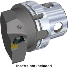 Kennametal - Left Hand Cut, Size KM4X100, DN.. Insert Compatiblity, Modular Turning & Profiling Cutting Unit Head - 63mm Ctr to Cutting Edge, 100mm Head Length, Through Coolant - Exact Tooling