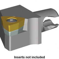 Kennametal - Right Hand Cut, Size KM12, WC.. Insert Compatiblity, Modular Turning & Profiling Cutting Unit Head - 8mm Ctr to Cutting Edge, 15mm Head Length, Series KM Micro - Exact Tooling