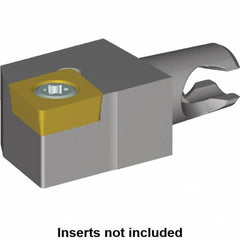 Kennametal - Right Hand Cut, Size KM12, CC.. Insert Compatiblity, Modular Turning & Profiling Cutting Unit Head - 8mm Ctr to Cutting Edge, 20mm Head Length, Series KM Micro - Exact Tooling