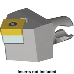 Kennametal - Neutral Cut, Size KM16, SN.. Insert Compatiblity, Modular Turning & Profiling Cutting Unit Head - 20mm Head Length, Series KM Micro - Exact Tooling