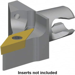 Kennametal - Left Hand Cut, Size KM16, VB.. Insert Compatiblity, Modular Turning & Profiling Cutting Unit Head - 10mm Ctr to Cutting Edge, 20mm Head Length, Through Coolant, Series KM Micro - Exact Tooling