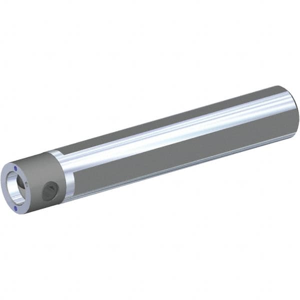Kennametal - Neutral Cut, KM2016 Modular Connection, Round Shank Lathe Modular Clamping Unit - 210mm Square Shank Length, 20mm Square Shank Diam, 230mm OAL, Through Coolant, Series KM Micro - Exact Tooling