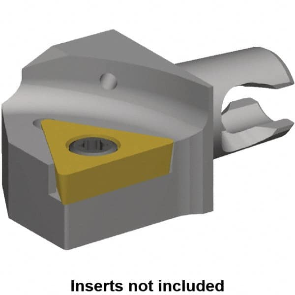 Kennametal - Right Hand Cut, Size KM16, TC.. Insert Compatiblity, Modular Turning & Profiling Cutting Unit Head - 10mm Ctr to Cutting Edge, 20mm Head Length, Through Coolant, Series KM Micro - Exact Tooling