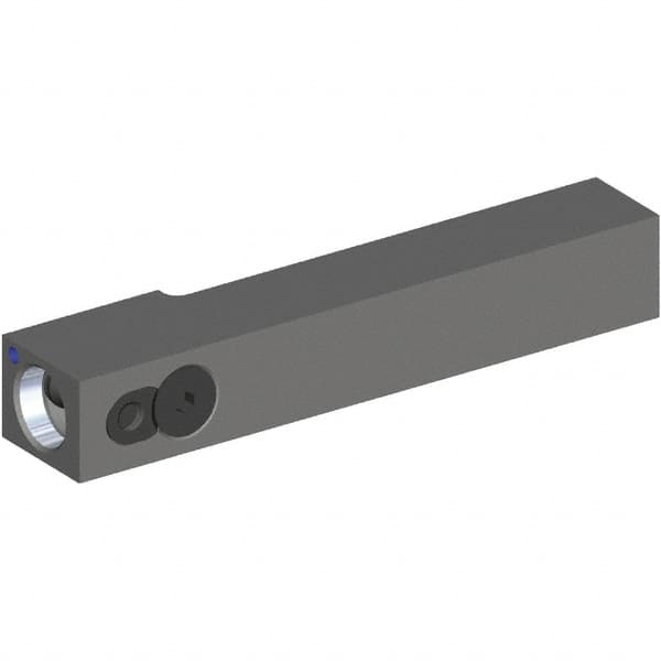 Kennametal - Left Hand Cut, KM16 Modular Connection, Square Shank Lathe Modular Clamping Unit - 75mm Square Shank Length, 16mm Square Shank Width, 4" OAL, Through Coolant, Series KM Micro - Exact Tooling