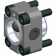 Kennametal - Neutral Cut, KM20 Modular Connection, Adapter/Mount Lathe Modular Clamping Unit - 18mm Square Shank Diam, 0.945" OAL, Series NCM-SF Flange Mount - Exact Tooling