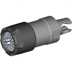 Kennametal - 0.5mm to 13mm Capacity, 45mm Projection, Modular Connection, ER20 Collet Chuck - Through-Spindle - Exact Tooling