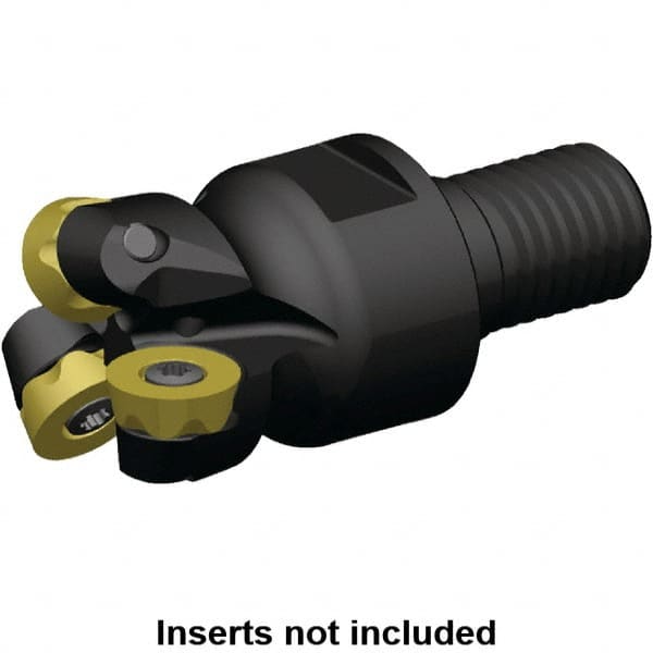 Kennametal - 40mm Cutting Diam, 8mm Max Depth of Cut, Modular Connection Indexable Copy End Mill - 3 Inserts, RP.T 1605M0.. Insert, KSRM Toolholder, Through Coolant - Exact Tooling