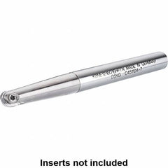 Kennametal - 10mm Cut Diam, 5mm Max Depth of Cut, 12mm Shank Diam, 100mm OAL, Indexable Ball Nose End Mill - 60mm Head Length, Straight Shank, KDMB Toolholder, KDMB 10.. Insert - Exact Tooling