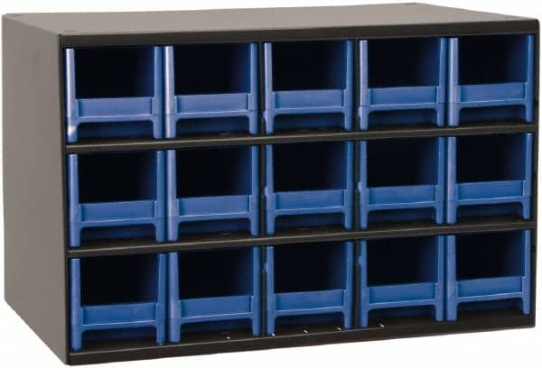 Akro-Mils - 15 Drawer, Small Parts Cabinet - 11" Deep x 17" Wide x 11" High - Exact Tooling