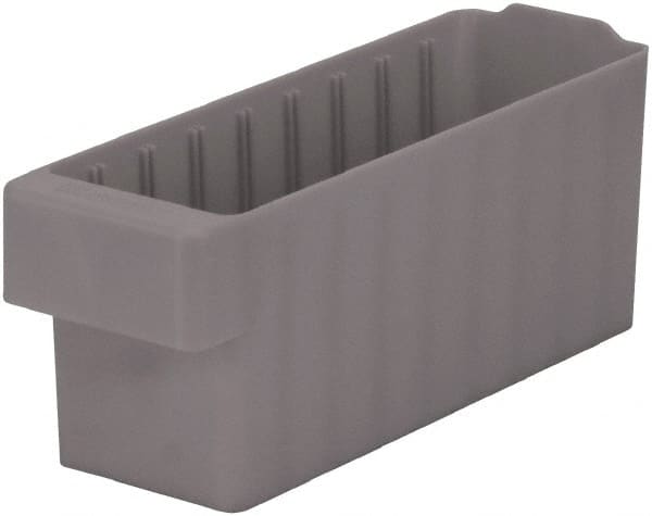 Akro-Mils - 15 Lb. Load Capacity, 11-5/8" Deep, Gray Polymer Drawer Bin - 4-5/8" High x 3-3/4" Wide x 11-5/8" Long - Exact Tooling