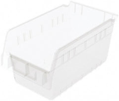 Akro-Mils - 11-5/8" Deep, Clear Polymer Hopper Shelf Bin - 6" High x 6-5/8" Wide x 11-5/8" Long - Exact Tooling