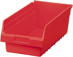 Akro-Mils - 17-7/8" Deep, Red Polymer Hopper Shelf Bin - 6" High x 8-3/8" Wide x 17-7/8" Long - Exact Tooling