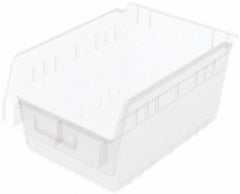Akro-Mils - 11-5/8" Deep, Clear Polymer Hopper Shelf Bin - 6" High x 8-3/8" Wide x 11-5/8" Long - Exact Tooling