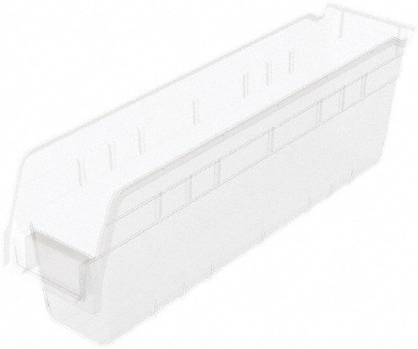 Akro-Mils - 17-7/8" Deep, Clear Polymer Hopper Shelf Bin - 6" High x 4-1/8" Wide x 17-7/8" Long - Exact Tooling