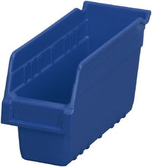 Akro-Mils - 11-5/8" Deep, Blue Polymer Hopper Shelf Bin - 6" High x 4-1/8" Wide x 11-5/8" Long - Exact Tooling
