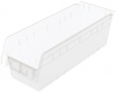 Akro-Mils - 17-7/8" Deep, Clear Polymer Hopper Shelf Bin - 6" High x 6-5/8" Wide x 17-7/8" Long - Exact Tooling