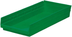 Akro-Mils - 513 Lb. Load Capacity, 23-5/8" Deep, Green Hopper Shelf Bin - 4" High x 11-1/8" Wide x 23-5/8" Long - Exact Tooling