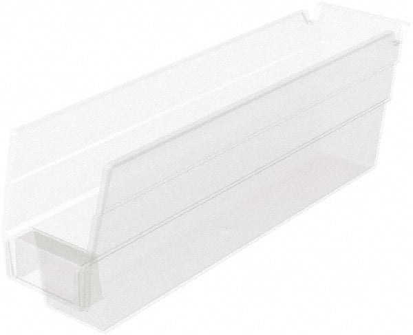 Akro-Mils - 54 Lb. Load Capacity, 11-5/8" Deep, Clear Hopper Shelf Bin - 4" High x 2-3/4" Wide x 11-5/8" Long - Exact Tooling