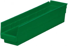 Akro-Mils - 123 Lb. Load Capacity, 17-7/8" Deep, Green Hopper Shelf Bin - 4" High x 4-1/8" Wide x 17-7/8" Long - Exact Tooling