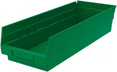 Akro-Mils - 176 Lb. Load Capacity, 17-7/8" Deep, Green Hopper Shelf Bin - 4" High x 6-5/8" Wide x 17-7/8" Long - Exact Tooling