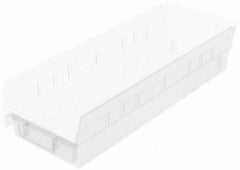Akro-Mils - 176 Lb. Load Capacity, 17-7/8" Deep, Clear Hopper Shelf Bin - 4" High x 6-5/8" Wide x 17-7/8" Long - Exact Tooling
