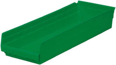 Akro-Mils - 346 Lb. Load Capacity, 23-5/8" Deep, Green Hopper Shelf Bin - 4" High x 8-3/8" Wide x 23-5/8" Long - Exact Tooling