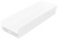 Akro-Mils - 346 Lb. Load Capacity, 23-5/8" Deep, Clear Hopper Shelf Bin - 4" High x 8-3/8" Wide x 23-5/8" Long - Exact Tooling