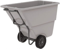 Akro-Mils - 600 Lb Load Capacity, 1/2 Cu Yd, Plastic Tilt Truck - 27" Wide x 54" Long x 36" High, Gray - Exact Tooling
