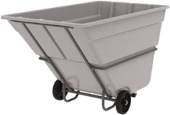 Akro-Mils - 2,000 Lb Load Capacity, 2 Cu Yd, Plastic Tilt Truck - 48" Wide x 85" Long x 51" High, Gray - Exact Tooling